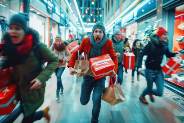 prisas y alegría de navidad, silencio